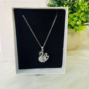 Silver Swan Necklace