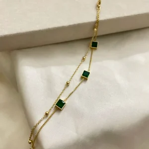 Double layer Green Bracelet