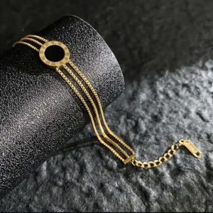 Triple Layer black bracelet