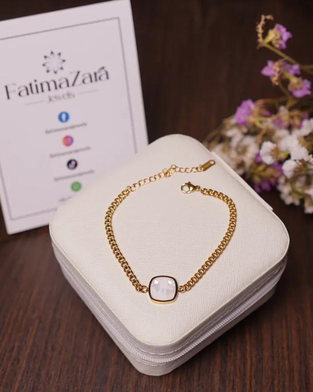 White stone bracelet
