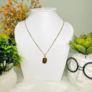 Black Flower Necklace